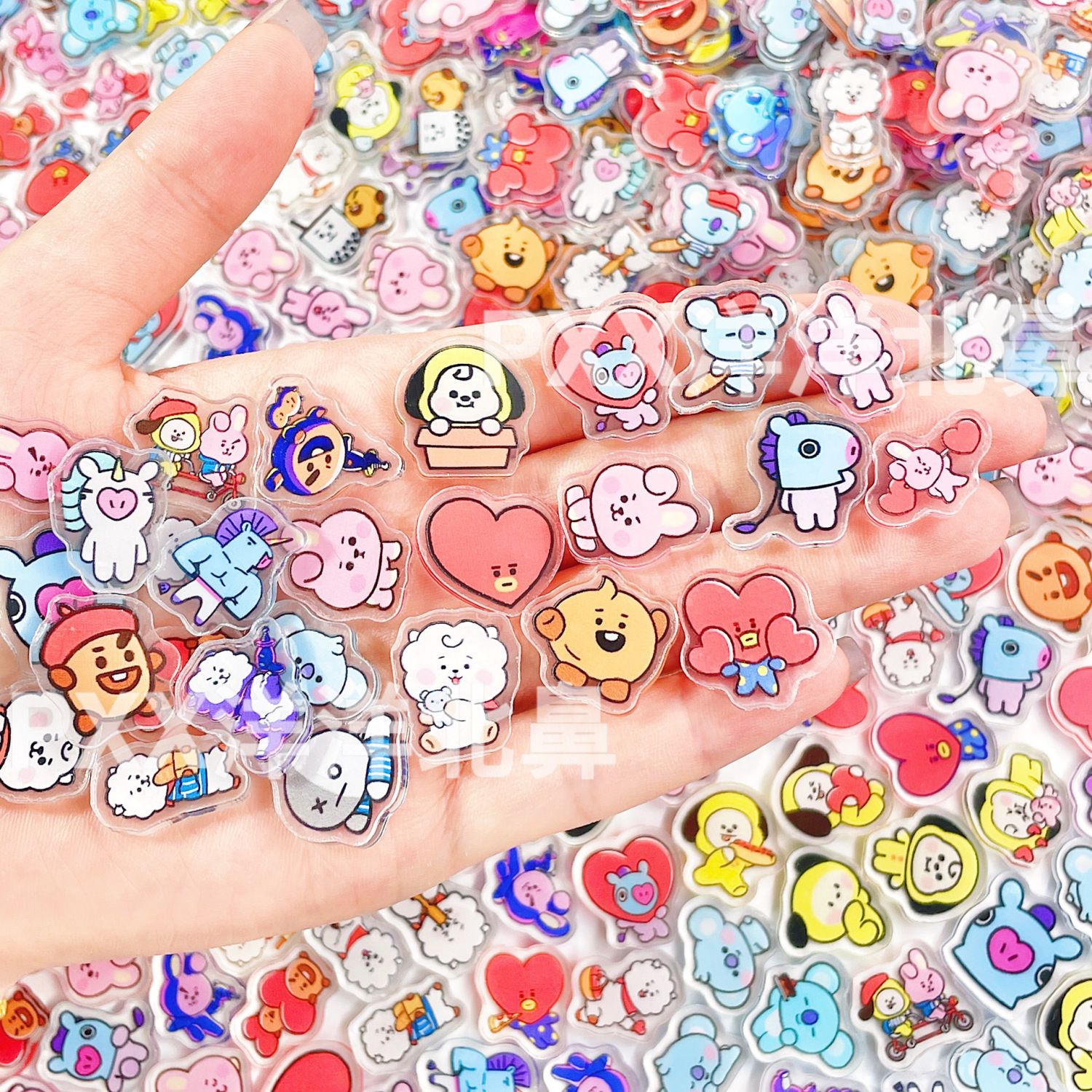 Cosplay Material For Prop - 100 adet BT21 BTS Tek Katmanlı