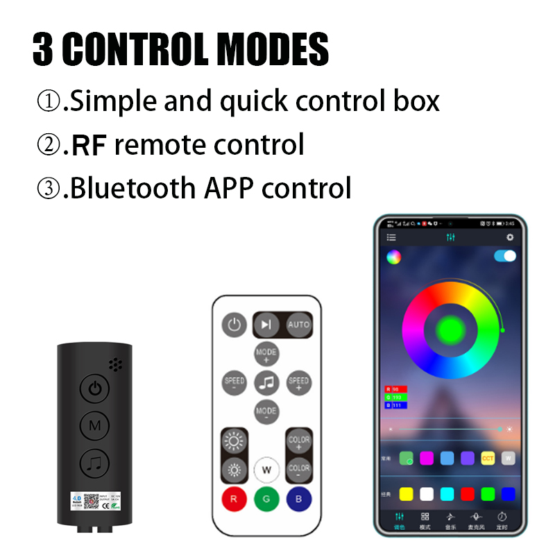 48 LED uzaktan App kontrolü ış - Led El Wire incelemesi ve fiyatı