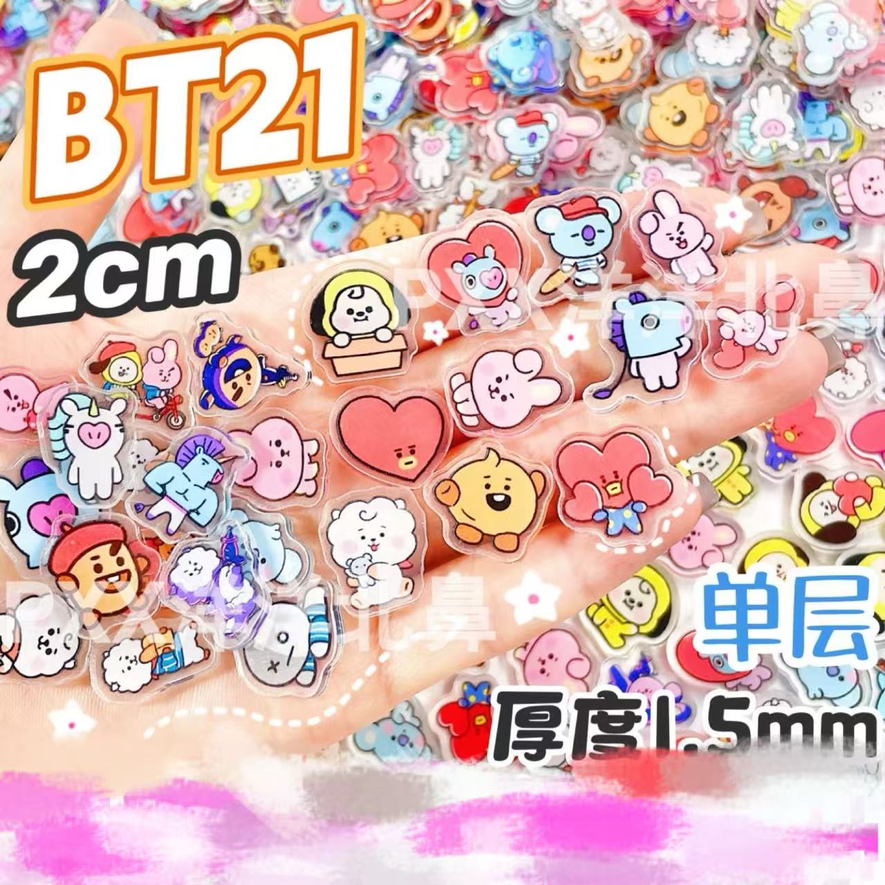 100 adet BT21 BTS Tek Katmanlı - Cosplay Material For Prop incelemesi ve fiyatı